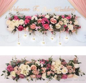 Artificial Arch Flower Row Diy Wedding Centerpiece Road Guide Arch Decoration Party Romantic Decorative Backdrop8524463