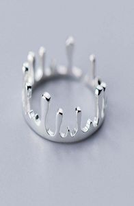 Pierścionki ślubne pierścień mody mały otwarty imperialny koron ringen biżuteria kobieta fajna urocza midi dla kobiet prezenty imprezowe obiecuje pary 2081017