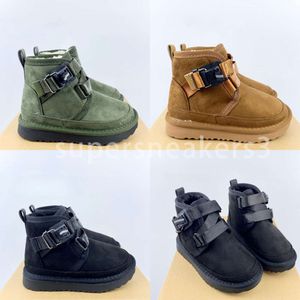 Inverno austrália criança designer mostarda semente tornozelo joelho botas da criança crianças botas de neve skids pele fofo marrom crianças sapatos casuais