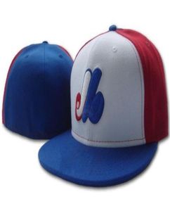 Men039s Canada Fitted Hat Classic White Blue Red color Flat Visor on field All Team Sport Baseball Fitted Hats Fan039s Hip H2141163