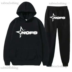 Tracksuits masculinos Nofs Y2K Tracksuit Homens Define Inverno Hoodies Calças 2 Peça Correndo Outono Moletom Esporte Corredores Sweatpants Moda Terno