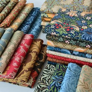 Fabric and Sewing 145x50cm Printing Dyeing DIY Handmade Flowers Plants Floral Cotton Making Clothing Bag Coin Purse Cloth 231211