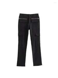 Pantaloni da donna ZADATA Abbigliamento autunno e inverno Pantaloni tascabili retrò casual eleganti alla moda e alla moda