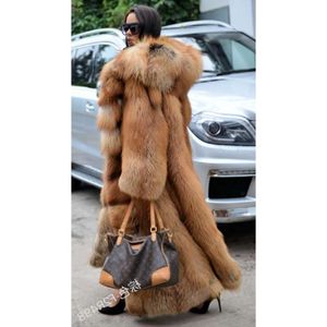 Moda długa zimowa z kapturem Faux Fur Płaszcz luźne gęsta ciepła rozmiar sztucznej kurtki futra kobiety pełne rękawowe odzież wierzchnia płaszcza lukucket kurtka