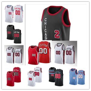 Chicago''Bulls''Maglia Basket Personalizzata Zach Uomo Donna Youth 8 LaVine 11 DeMar DeRozan 9 Nikola Vucevic 0 Coby White 13 Torrey Craig