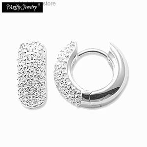 Stud Crioulo Brincos de argola larga 925 prata esterlina com pedras de zircão branco Europa Glam Moda Boa Mulheres Jewerly Trendy Bijoux YQ231211