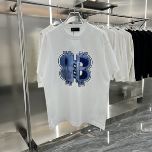 Luxurious Paris Brands Designer BAL Tshirt Short Sleeve Crewneck Tee Breathable Couple Fashion 2B Print Hip Hop Outdoor Harajuku Streetwear Hip Hop T Shirt 2068