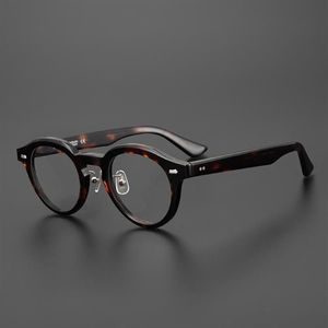 Fashion Sunglasses Frames Japan Handmade Retro Round Optical Eyeglasses Frame Men Women Vintage Circle Acetate Myopia Prescription260j