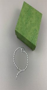 WOMANS 925 STERLING SILVER BRACELET FASION HAND CATENARY LADY LUXURYSデザイナーブレスレットシルバーリンクチェーン女性ジュエリーレターG5626751