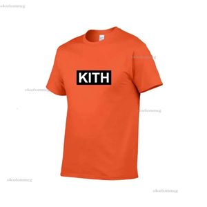 Kith Summer Fashion Running Mens T-shirty Kith Fashion Letters Printed Tee Cool Short Sleved Crew Trees Kith T-shirt 376