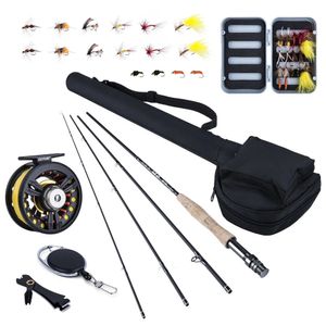 Båtfiskestavar Goture Fly Rod Combo 5 6 7 8 CNC bearbetade rullar kolfiber 2 74m Line Tackle Box Triangle Tube 231211