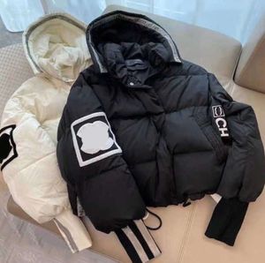 Womans Designer Down Jacket Autumn and Winter Women Puffer Jackets Coat Embroidery C Lapel Hooded Zipper Casual Short Small Parka Giacca Windbreaker 200