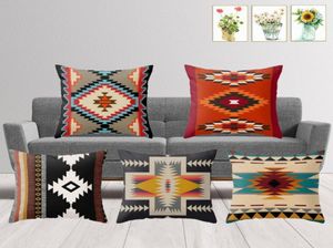 Almofada decorativa tapete design almofadas decorativas para sofá geométrico sudoeste capa de almofada impressão asteca étnica casa deco3800753