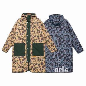 Mens designer long puffer jacket winter down jackets Hooded stylish versatile bread camouflage coats for men women
