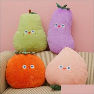 Animali di peluche ripieni Simpatico cartone animato Jacques Cuscino di frutta Confortevole morbido vegetale Decorazione della casa Regalo per bambini Q0727 Drop De Otizp