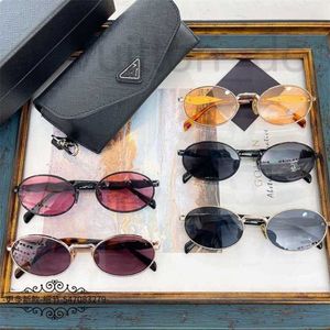 Оправы солнцезащитных очков Дизайнерский бренд Семейные солнцезащитные очки 23 p, женщины интернет-знаменитости из Instagram, такая же эллиптическая узкая металлическая оправа Spr65z QH81