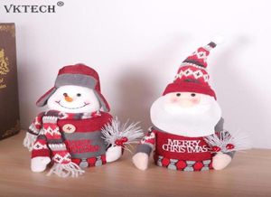 JUL Gift Box Candy Box Santa Claus Snowman Plush Doll Prydnad Jul Desktop Decoration Syckel Kids Gifts96793775259581