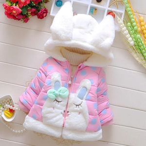 Jackets Winter born Baby Girl Clothes Outfits Fleece Warm Cotton Coat Outerwear for Toddler Clothing Wear Bow Coats 231211