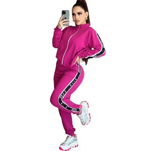 Nya kvinnors träningsdräkter Luxury Brand Casual Sports Suit 2 Piece Set Designer Tracksuits J2940A