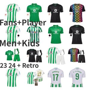 2023 2024 Real Betis Camisa de futebol FEKIR isco Manga Corta JOAQUIN B.Iglesias camiseta de pé Juanmi ESTADIO LA CARTUJA 88 89 23 24 ayoze roca edição especial homens crianças GK