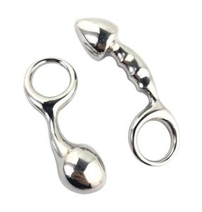 Handheld Metal Anal Plug Rostless Steel Butt Plugs med handtag Analpärlor Dildo Sex Toys BDSM Products For Women Men2878000