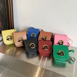 Children candy color purse girls Horn Button single shoulder phone bag fashion mini wallet for kids PU leather messenger bags Z5923
