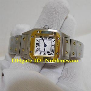 I Original Box Lady W20012C4 Yellow Gold Watch Quartz Roman Siffror Rostfritt stålarmband Kvinnor Watches Wristwatch Ladies WOM318I