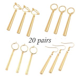 Urok 20pcs/działka anime roronoa Zoro kolczyki Sauron Cosplay Cosplay klipsy Trzy wiszące kolczyki biżuterii 4 style hurtowe 231208