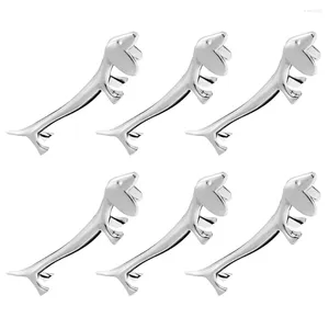 Dinnerware Sets 6 Pcs Puppy Chopstick Rest Metal Spoon Holder Kitchen Accessory Home Supplies Zinc Alloy Dining Table Cutlery