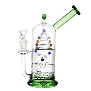 Bong in vetro inebrianti Narghilè / Mini 6 pollici Ereditario Doppia elica Spinning cinetico Perc Dab Rig Tubo dell'acqua da 14 mm