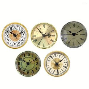 Wall Clocks Round Clock Insert Arabic Numeral Quartz Movement Roman Bedside Antique Watch Desk Decoration Table DIY Parts 70mm 2.8inch