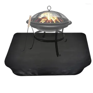 Teppiche, feuerfest, flammhemmend, hochtemperaturbeständig, Kaminmatte, Herdpolster für Holzofen, schwarzer Boden, Fiberglas