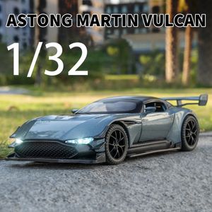 Diecast Model 1/32 ARSTON MARTIN Vulcan Boys Toy Model Car Alloy Die Cast Pull Back Model Car Collection Vehicles with Sound Light Kid Toy Car 231208