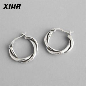 925 Sterling Silver Hoop örhängen för kvinnor Summertrend Round Earring Ear Piercing Korean Huggie Fashion Jewelry 200924256Q