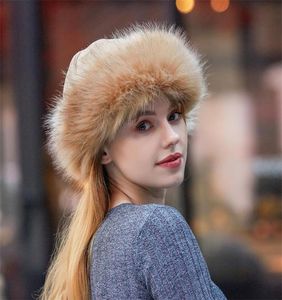 Trapper Hats Thick Warm Russian Ladies Suede Bomber Windproof Women Fur Female Mongolia Cap Beanies 2208295241638