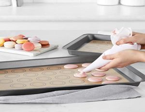 Silicone Macaron Mat riutilizzabile Torta Pane Stampo da forno Antiaderente Pasticceria Biscotto Forme Puff Pan Bakeware Accessori da cucina2056905