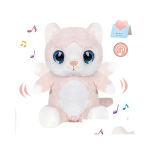 Bonecas de pelúcia 11 polegadas brinquedo macio animais bonitos grandes olhos de diamante almofadas boneca algodão azul urso de pelúcia presente de aniversário para meninas crianças dr dhz7a