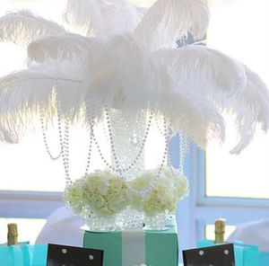 Whole 100 pcs 1618inch pure White ostrich feather plumes for wedding centerpiece decoraction costume decor supply1850659