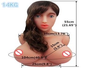 Große Brust Oral Sex Doll Kopf Torso japanische realistische Silikongeschlechtspuppen Roboter riesige Brüste Mastutbator für Mann echte Erwachsene sexy dol9594472