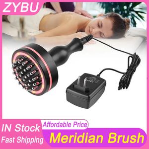 Body Shaping Sculpting Slimming Electric Meridian Scraper Massager Microcurrent Brush Compress Warm Back Neck Infrared Heat Massage Relax Pain Relief Health Care