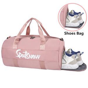 Stuff Sacks paljetter Black Gym Bag Women Shoe Compartment Waterproof Sport Bags For Fitness Training Yoga Bolsa Sac DE 231208