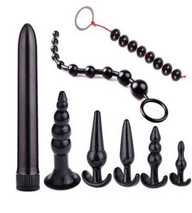 Nxy Sex Anal Toys Black Butt Plug Set Tail Beads Prostate Massage g Spot Vibrator Adult Toys for Woman Vagina Men Gay Erotic Shop 2052922