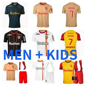 fanowie Wersja gracza Maillot RC soczewki 23 24 koszulki piłkarskie Home Yellow Franowski Kakuta Openda Ganago Sotoca Fofana Football Shirt 2023 Kids Notre Sang Estor