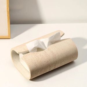 Tissue Boxes Napkins Light Luxury Stone Tissue Box Creative Simple Pumping Paper Box Living Room Desktop Napkin Large Size Storage Home Decoration 231207