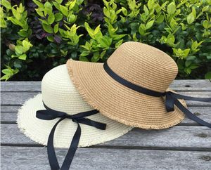 hats Bowknot women039s summer outdoor protection and sunshade fur Straw Big Brim Beach Hat sun tide4966846
