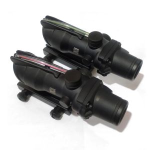 Trijicon Scope ACOG 4X32 Stil Gerçek Fiber Optik Kırmızı veya Yeşil Işıklı Görme LL