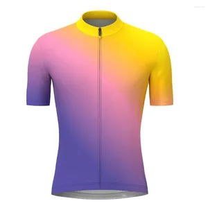 Jaquetas de corrida Mínimo Fade Ciclismo Jersey Manga Curta Verão Bicicleta Camisa Desgaste Mountain Road Roupas Respirável MTB Roupas