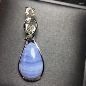 Link pulseiras natural azul laço ágata fio de cobre envolto lágrima pingente artesanal mulheres cura pedra preciosa cristal para amantes namorada