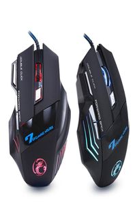 Silent Mice Ergonomic Wired Gaming LED 5500 DPI USB Computer Mouse Gamer RGB X7 med Backlight Cable för PC Laptop6066450