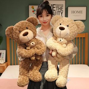 Plush Dolls 5090CM Big Teddy Bear Doll Pillow Funny Mother Toy Stuffed Soft Animal for Girl Boy Girlfriend Birthday Gifts 231211